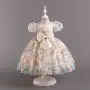 儿童新款走秀印花公主裙