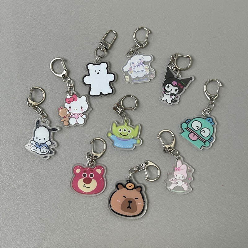 Manufacturer Wholesale Japanese-Style Cartoon Acrylic Keychain Pendant Pen Case Bag Decoration Elementary School Student Stationery Accessory Manufacturer Wholesale Japanese-Style Cartoon Acrylic Keychain Pendant Pen Case Bag Decoration Elementary School Student Stationery Accessory