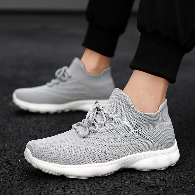 Outdoor-Paar Damen Sommersport, fliegendes gewebtes Mesh, atmungsaktiv, leicht, weich besohlte Tourismus-Wandersockenschuhe,_voghion.com