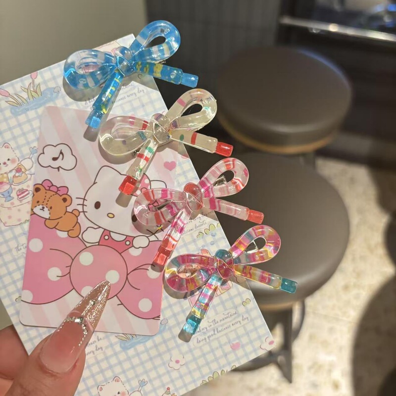 ネットの赤い金のかわいい図案の猫の甘い少女の前髪は子供の髪を挟んで漫画を挟みます。|undefined