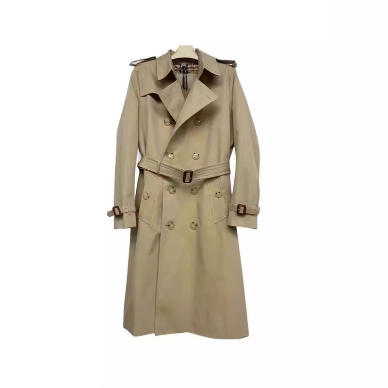 B best selling foreign trade Kensington Korean windbreaker long high-end double-breasted British style new field men's coat B best selling foreign trade Kensington Korean windbreaker long high-end double-breasted British style new field men's coat