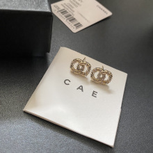 新款双C小香风迷你高级感气质网红百搭时尚轻奢复古名媛风女耳钉