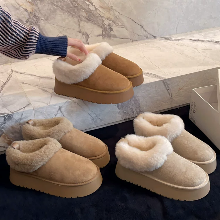 High boots platform, warm shoes for leisure