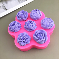 国境を越えた恋人の母の日diy薔薇牡丹花ケーキ装飾砂糖焼きチョコレートシリコン金型