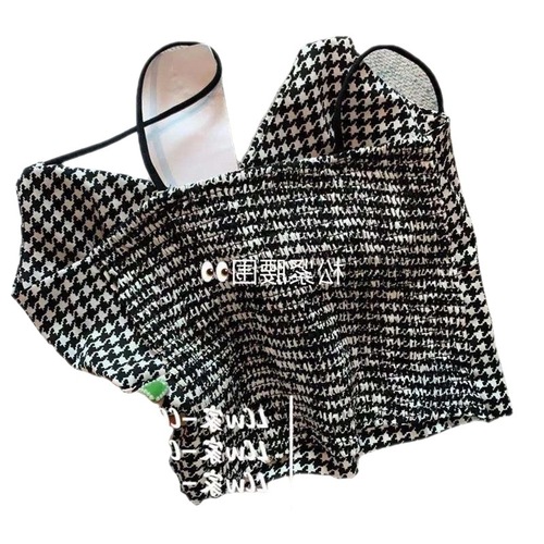 300 pounds large size French small camisole for women to wear outside and beautiful back suit with bottoming and padded tube top