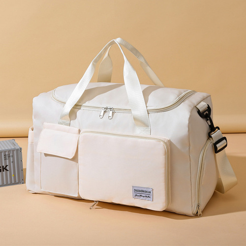 Portable travel bag with large capacity, separate wet and dry, fitness bag, independent shoe compartment, foldable storage, maternity bag