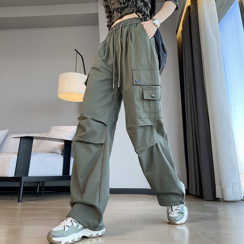 Mountain-Style Softshell Pants for Women, Autumn and Winter Cargo Pants, Outdoor Waterproof Hiking Pants, Paratrooper Active Pants, Petite Long Pants