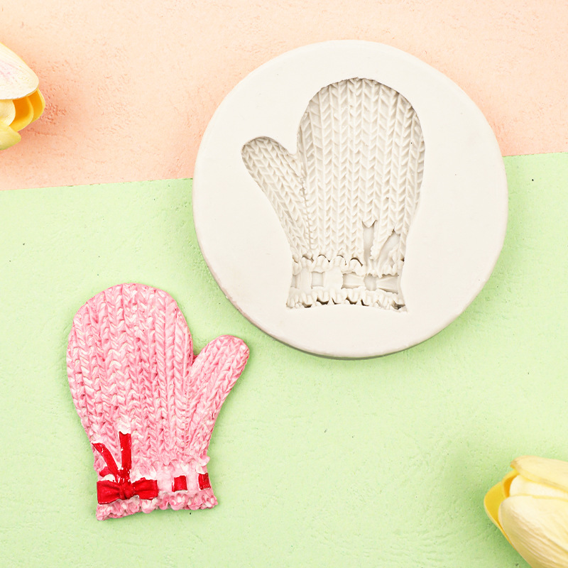 Oso de dibujos animados Navidad felpa modelado silicona molde creativo para hornear fondant cake chocolate Decoración