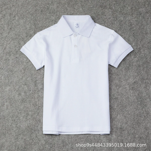 White polo, with short sleeve