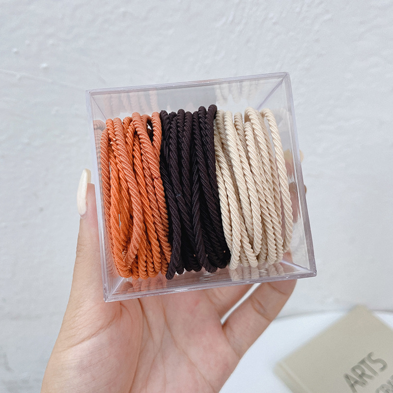 Banda de pelo de alta calidad cuerda de pelo 2022 nuevo estilo cuerda de pelo de las mujeres cubierta de cuero lazo de pelo banda de goma anillo de goma tocado Mori belleza de hadas