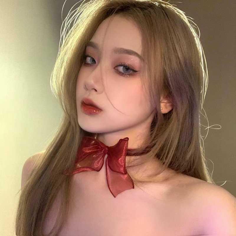 Flower, Bow Knot Pattern Women'S Gender Retro Style Retro Flower Bow Knot Gauze Choker Wholesale