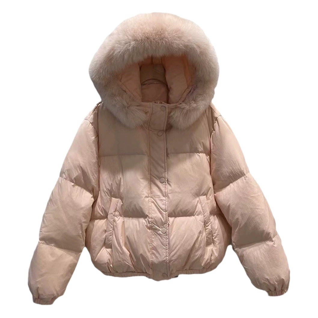 Короткий пуховик для миниатюрных женщин, новинка 2025 года, модный, свободный крой, уникальный дизайн, утепленная куртка-пуховик, зимнее пальто.