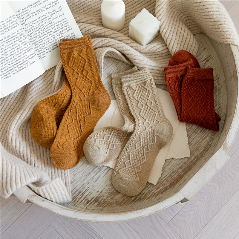 80g Weight Socks Classification Socks Lingerie Type Blending Fabric Type A Pair Quantity Daily Occasion Solid Color Pattern All Seasons Season Women's Gender Simple Style Style Women's Simple Style Solid Color Blending Crew Socks A Pair 3