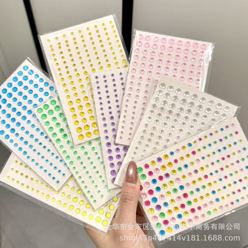 Colorful Waterdrop Stickers for Clear Makeup, DIY Face Tear-Drop Rhinestones, Concert Eye Makeup, Nail Art Decorations, Cross-Border Wholesale