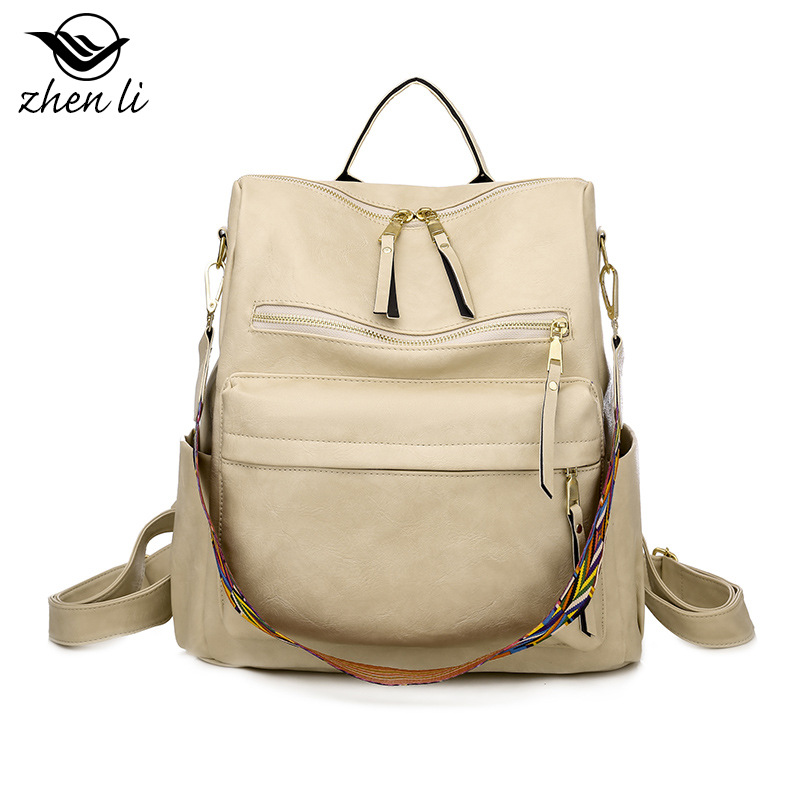 Zhenli bolso retro mochila de gran capacidad para mujer diseño de nicho Mochila De mujer bolsas bolsa al por mayor