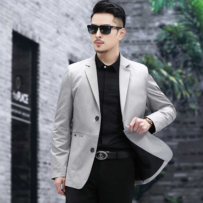 2021年新款西装春秋季男装青年男士韩版修身纯色品质西服|ms