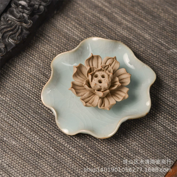 Керамическая диска из лотоса Jingdezhen диска для благовоний ароматная печь для дома украшения лотоса нити благовоний заглушка