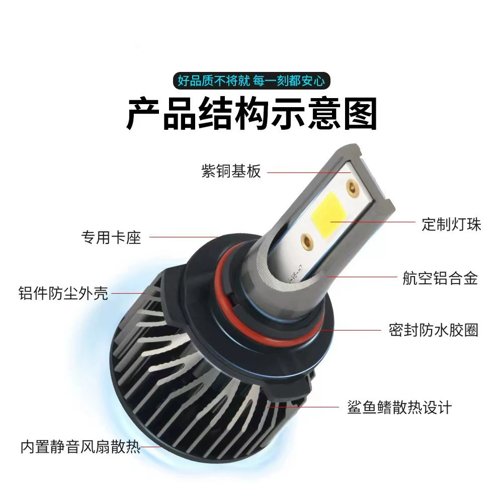 F2 мини-автомобиль LED головной свет h7 прожектор H11 9005 50W модифицированный головной свет C6S2