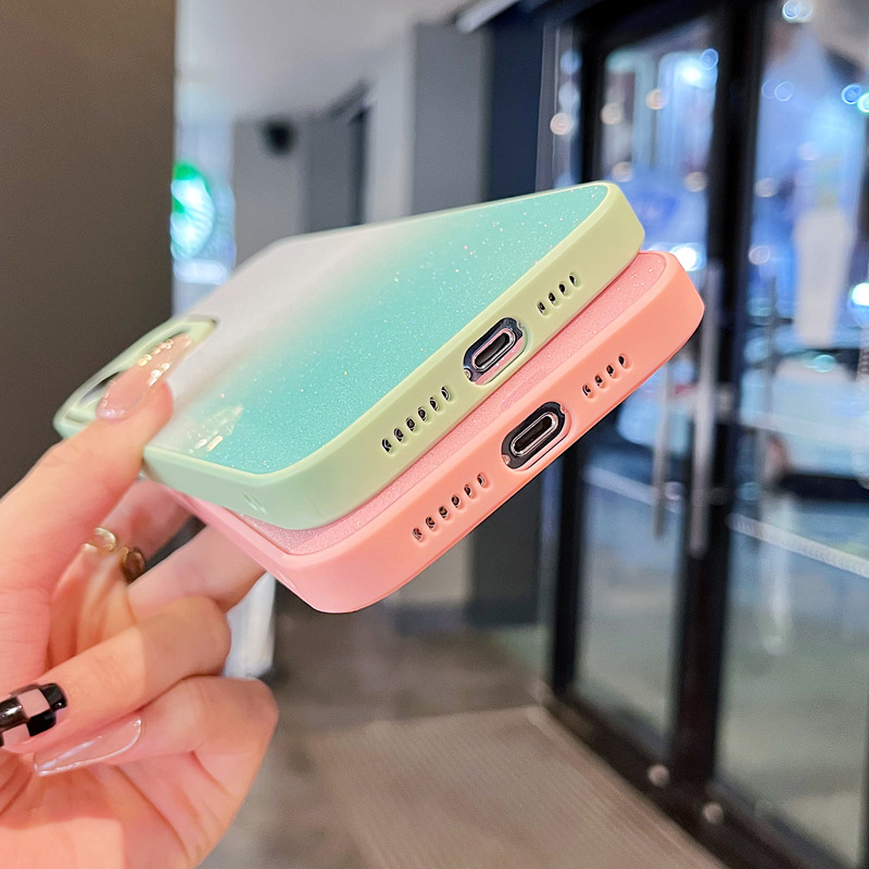 Samsung S22 telefon için uygundur yeni degrade A03 simli A73 ince delikli A52 kişiselleştirilmiş A22 tam paket koruyucu kılıf_voghion.com