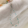 Retro beaded bracelet, rainbow necklace from pearl, boho style