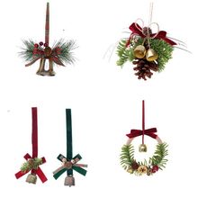 松针圣诞节装饰挂饰铃铛装饰车挂植物工艺品新品挂件礼物干花