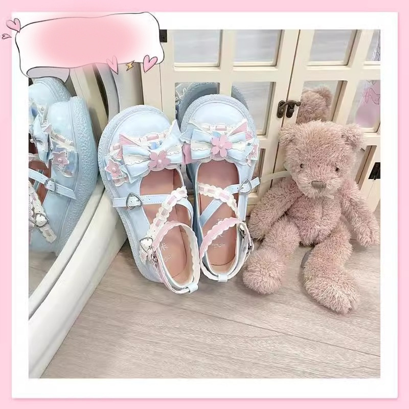 スイートガールシューズ かわいいロリータシューズ l カードキャプターさくら ロリータ スイート学生ガール JK 小さな革靴|undefined