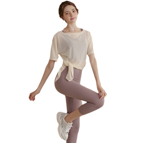 Relaxed Fit Muscle Tee Women's 2024 Slimming Breathable Quick Dry Yoga Top Short Sleeve T-Shirt Fitness Shirt