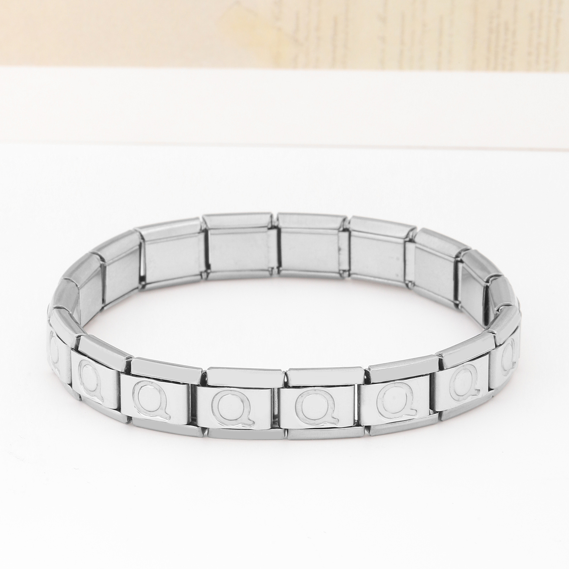 Stainless Steel IG Style Letter Polishing Bracelets display picture 7