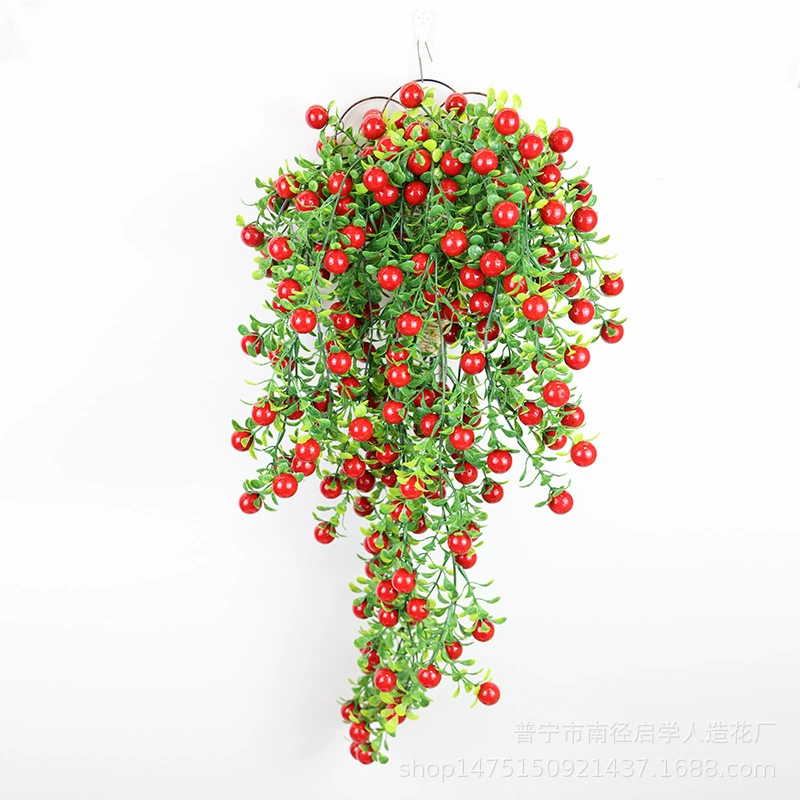 Настенные фрукты из ротанга подвесная корзина для гостиной украшения стен хлорофитум украшения для растений домашние Искусственные цветы зеленые листья богатые фрукты