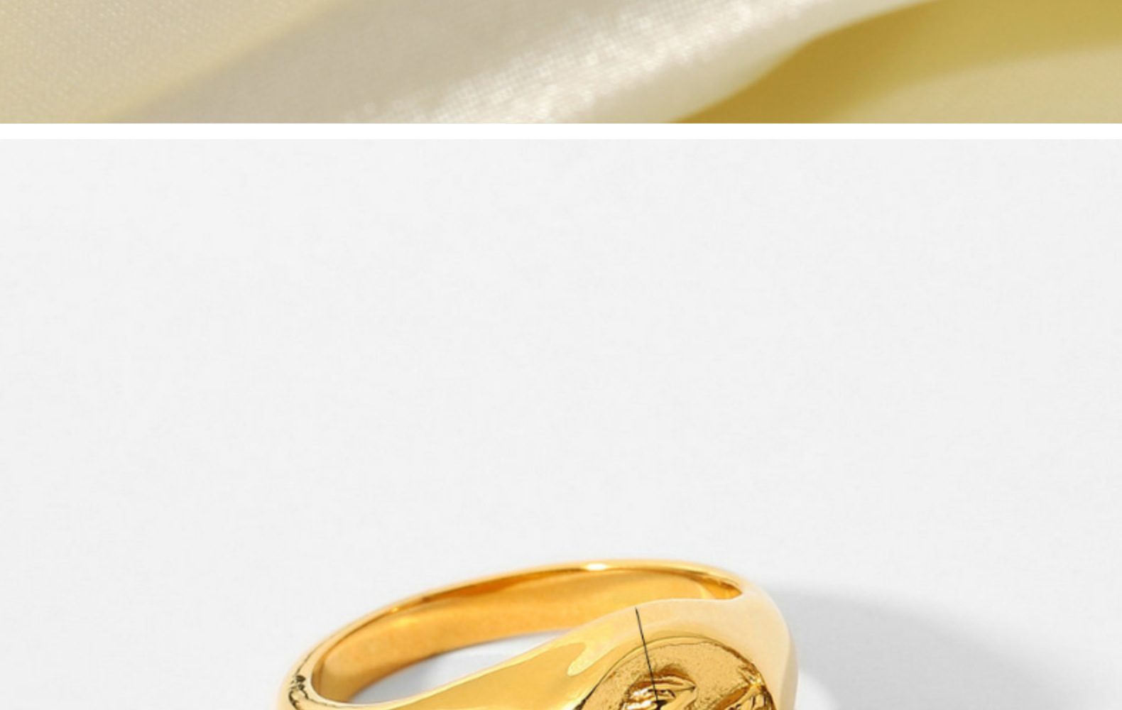Goldfarbener Engel Ring Aus Edelstahl Wasserfest Für Damen_voghion.com