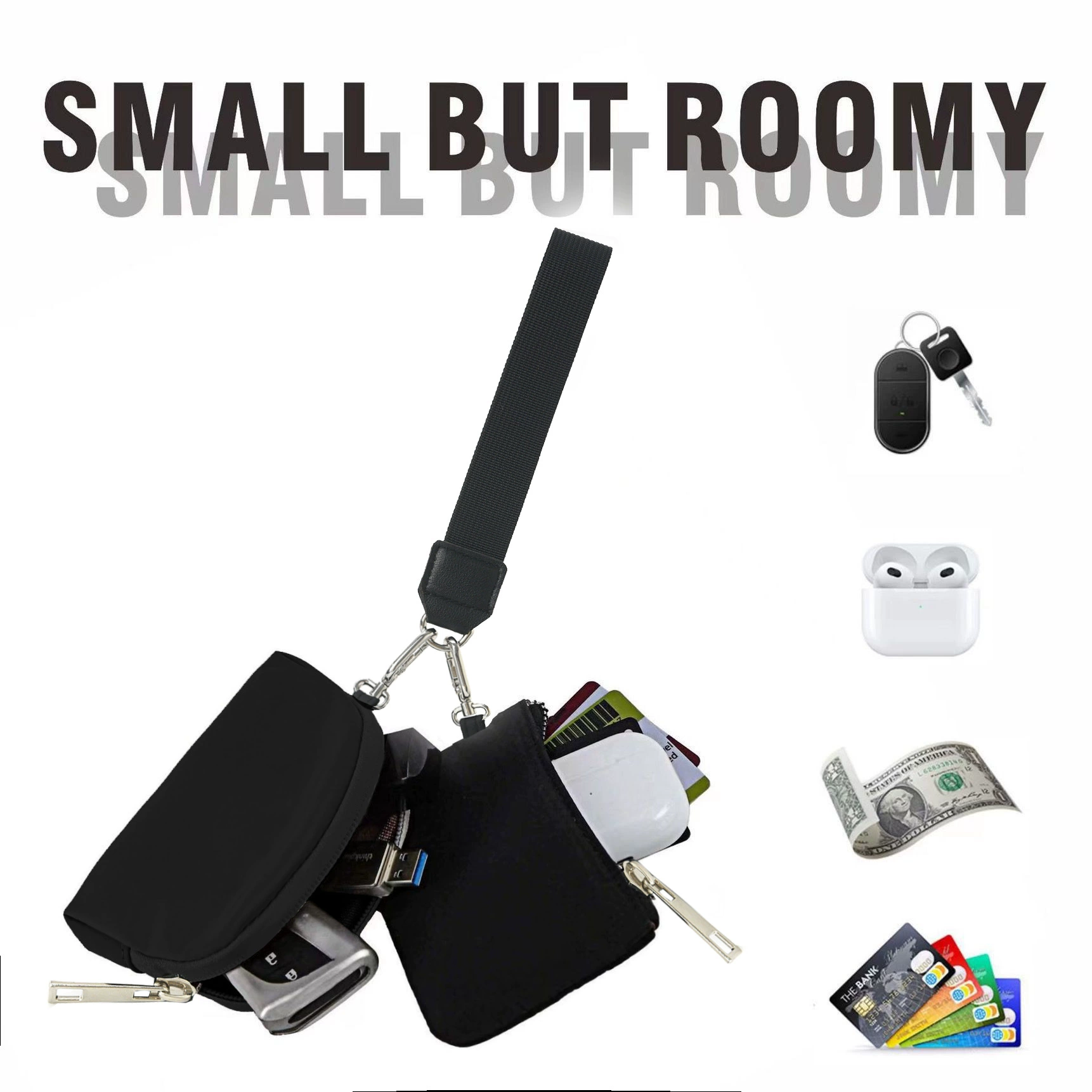 Портативная сумочка на запястье, держатель карт, маленький кошелек,Organizer bag