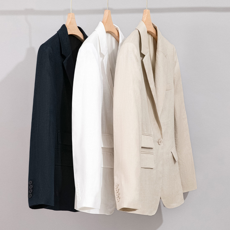 Thin Linen Small Suit Jacket Women's High-end Sense Casual Women's Suit Summer New Sunscreen High-end Exquisite Thin Linen Small Suit Jacket Women's High-end Sense Casual Women's Suit Summer New Sunscreen High-end Exquisite
