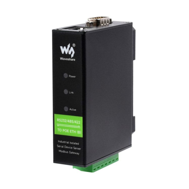 串口服务器RS232/485/422转RJ45以太网模块TCP/IP转串口模块导轨