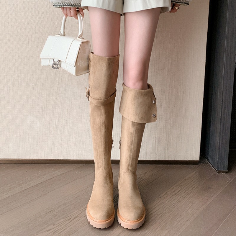 ウール ~ 雪地ブーツ2着ブーツ冬保温ブーツ女の厚い底が膝を越えて痩せているブーツ