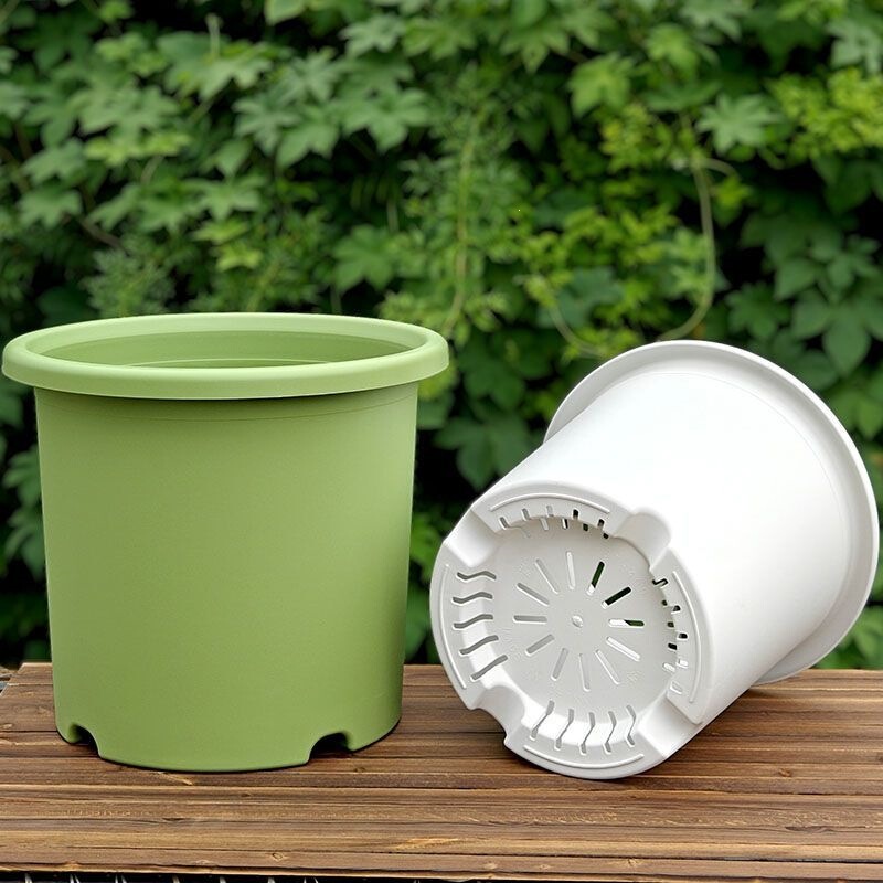 Extra-Large Four-Season Flower Pot, Thickened Large Flower Pot for Indoor Balcony, Simple and Breathable Green Mountain Gallon Pot