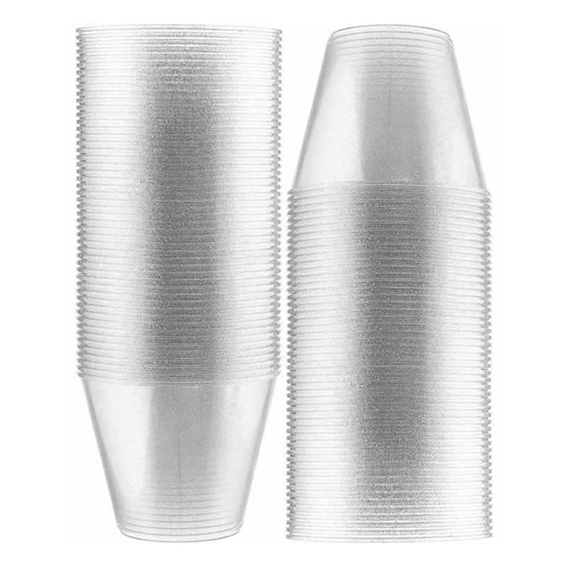 9OZ taza de plástico de plata taza de postre desechable copa de vino taza de comida occidental utensilios para beber taza image 7
