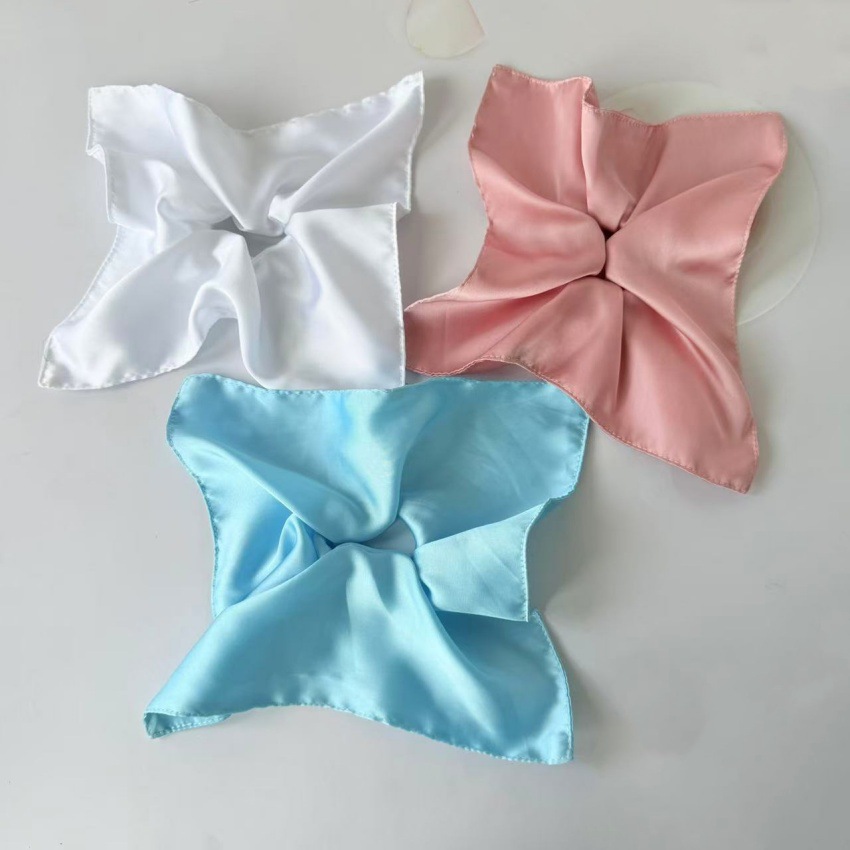 Elegantes Satin-haargummi Mit Tuch Für Damen_voghion.com