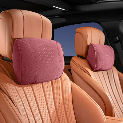 Headrest — Honda and General Car Pillows - s-style-suede-volcanic-red-headrest-pair