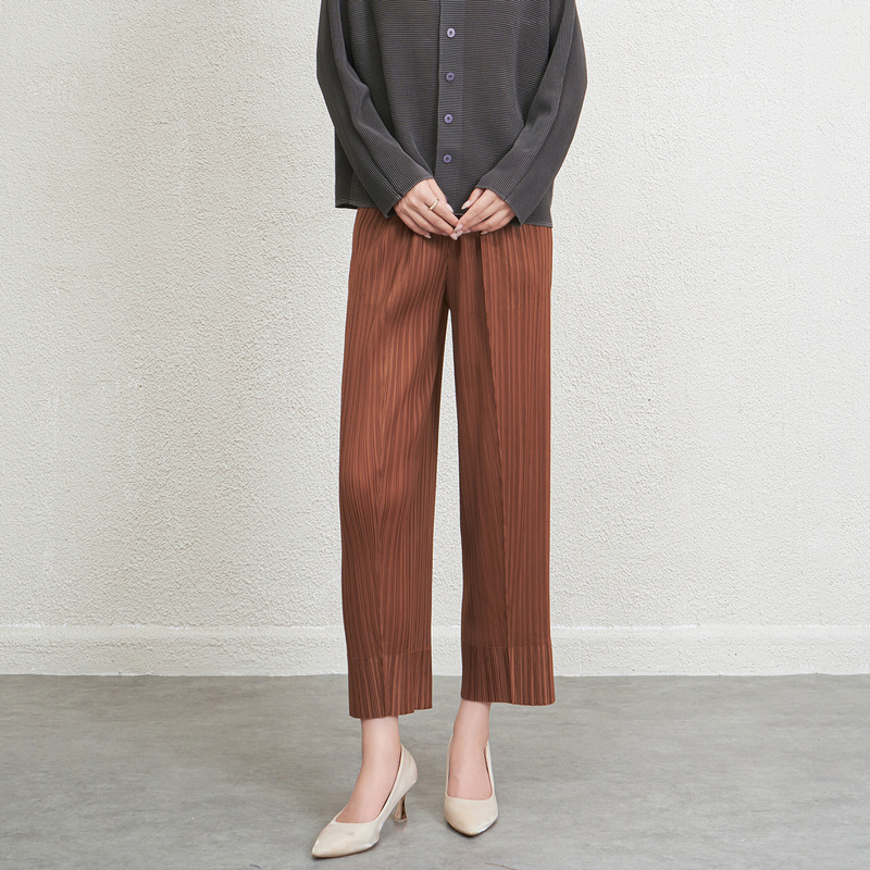 Pencil Pants Basic Pencil Pants Thin Cropped Casual Trousers for Women Slimming High-Waisted Fashionable Straight-Leg Cigarette Pants