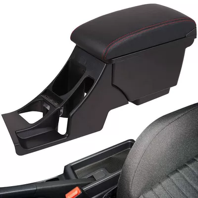 Lavida Sailing Edition Armrest | Armrest box - ordinary-rechargeable-model-armrest-central-channel-kit-black-with-red-line-microfiber-leather