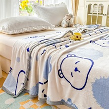 2025新款印花毛毯320g法兰绒高克重毯子加厚卡通超柔办公室午休毯