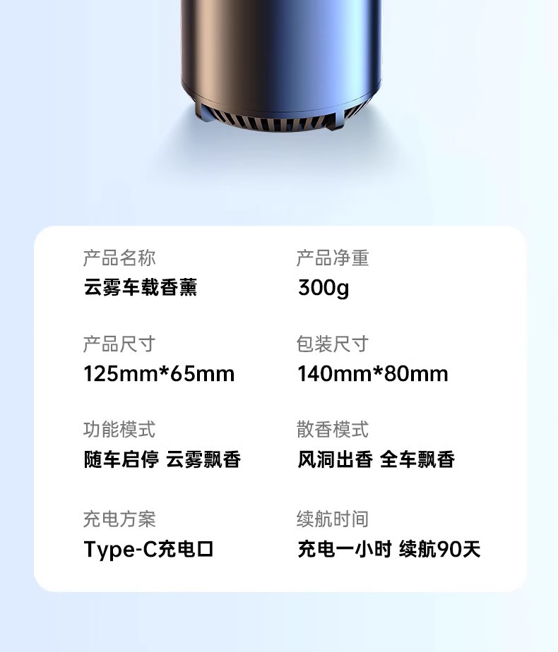 Kafeila 2024 New Smart Car Aromatherapy Machine Diffuser Atmosphere Light High-End Car Perfume Spray