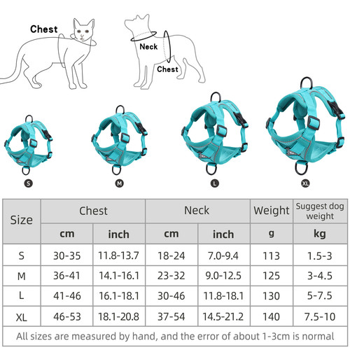 Pet small and medium-sized dog chest harness dog leash outdoor leash vest type anti-breakaway dog ​​harness