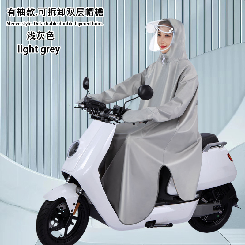 Impermeable con mangas bicicleta poncho coche eléctrico hombres y de las mujeres montar impermeable solo adulto más tamaño cuerpo completo moda