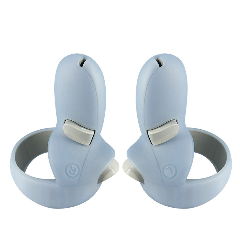 Aplicable a la generación de Oculus Quest2 manejar funda de silicona antideslizante VR Segunda Generación VR manejar funda protectora resistente a la caída caso de Goma