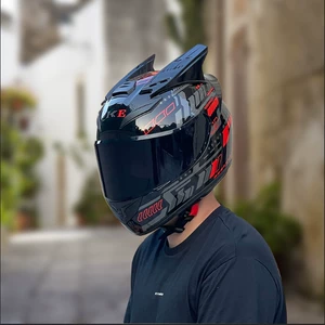 Motosiklet tam dəbilqəsi, dörd fəsil, buğu əleyhinə, qış, Bluetooth, cəngavər