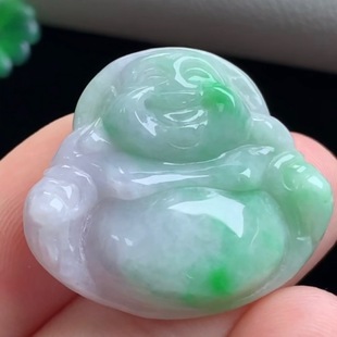 Myanmar A-Grade Jade Buddha Small Buddha Pendant Maitreya Buddha Accessory Pendant