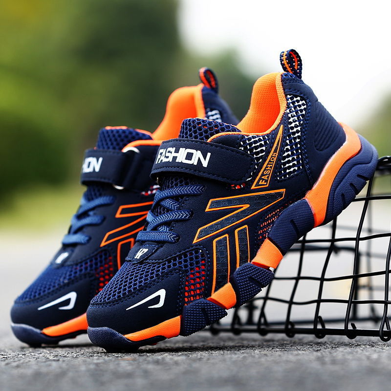 Children's sports spring and autumn styles, boys' running shoes, breathable mesh surface, medium to large children's_voghion.com