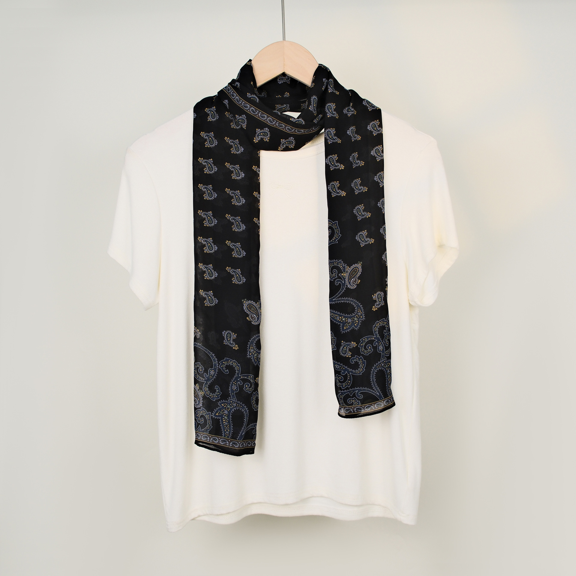 Sciarpa di seta chiffon nuova autunno 2025, leggera e sottile, sciarpa francese, protezione solare, foulard, cintura decorativa_voghion.com