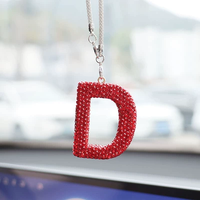 interior accessories pendant ladies | Car hanging - d-big-red-letter-car-pendant